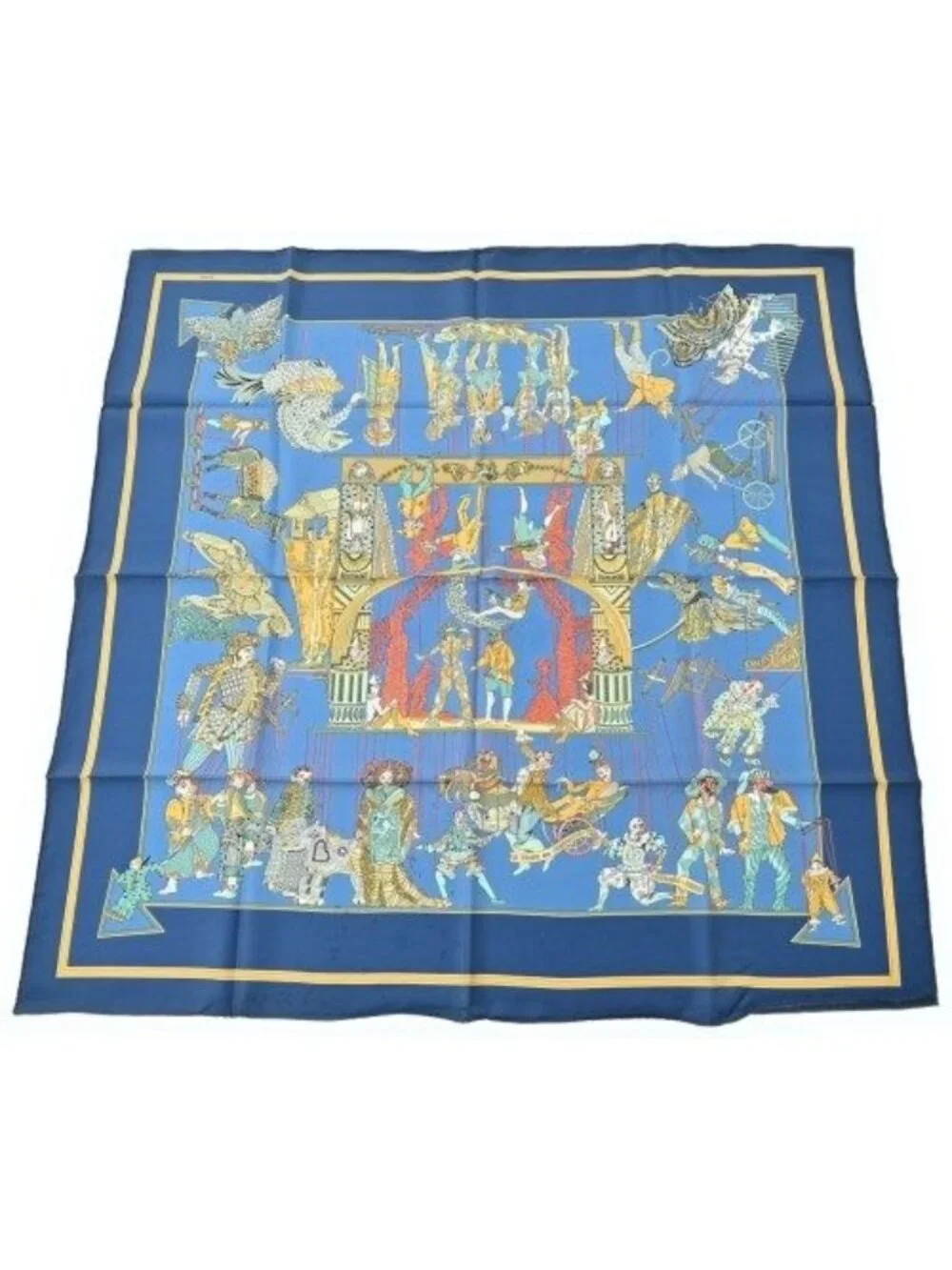 Hermes Bandana Scarf Blue